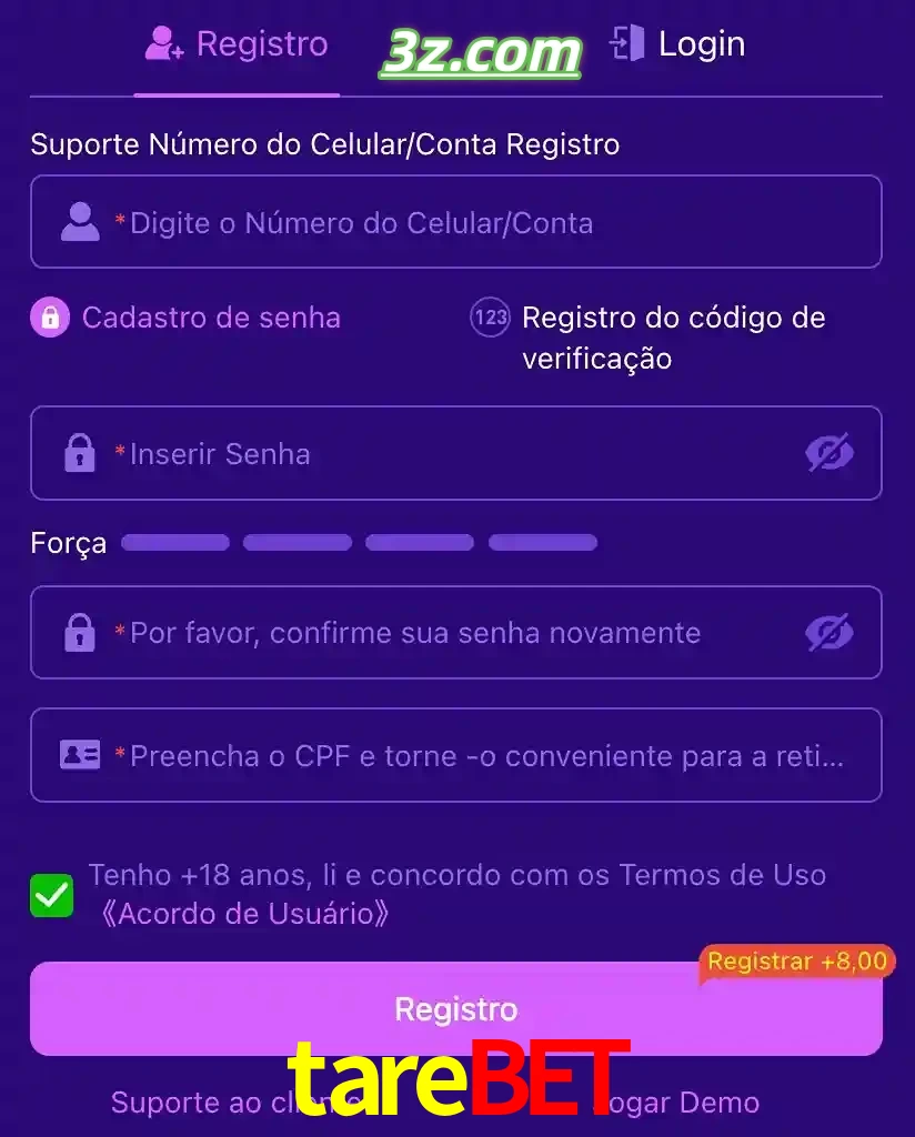 bonus de cadastro imediato